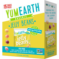 Yumearth Organic Jelly Beans - Fruity Candy Snack Packs, Gluten Free Snacks For Kids - Allergy Friendly, Non-Gmo, No Artificial Flavors Or Dyes - Assorted Flavors, 7.5 Oz. (Pack Of 15)