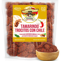 Tamarindo De Frutas Con Chile, Authentic Mexican Tamarind Candy With Chili, Sweet, Tangy And Spicy. Dulce De Tamarindo 8.5 Oz. Bag By Don Turinos