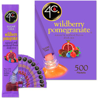 4C Powder Drink Stix, Wildberry Pomegranate 500 Count, Bulk Buy, Singles Stix, On The Go, Refreshing Water Flavorings, Value Pack