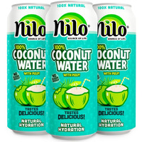 Nilo 100% Pure Coconut Water | Naturally Hydrating Electrolyte Drink | Smart Alternative To Coffee, Soda, And Sports Drinks (Pack Of 12) 10.8 Ounce