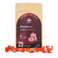 Zaffrus - Premium Saffron Powder For Cooking, Athletes, Specialty Drinks Fans - Pack Of 25 (3.125 Gr/ .1102 Oz)