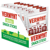 Snack Sticks By Vermont Smoke & Cure - Bbq Seasoned - Beef - Healthy Meat Protein - .5 Ounce - 3Oz Pouch - Pack Of 8