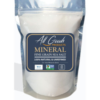 All Goods Baja Sea Salt 1 Lb, Baja Mineral Sea Salt, Crystals Fine Grain Mineral Salt, Organic Sea Salt Mineral Salt For Cooking, Sea Salt Organic 82 Minerals, Fine Mineral Baja Sea Salt