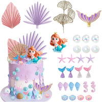 Rasslisa Mermaid Cake Toppers Under The Sea Mermaid Tail Cake Decorations For Birthday Baby Shower Party Supplies
