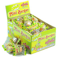 E.Frutti, Sour Mini Burger Gummi, Count 60 (0.31 Oz) - Sugar Candy / Grab Varieties & Flavors