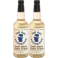 Top Hat East India Quinine Tonic Syrup - Compatible With Sodastream - Tonic Syrup For Homemade Tonics - Cocktail Syrup For Tonic Club - Just Add Club Soda - 2 Pack Of 32Oz Bottles