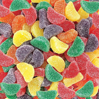Fruit Slices Assorted Jelly Candy - Bulk 2 Pounds - Unwrapped, Sugar-Dusted Old-Fashioned Sweets