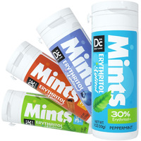 Dc24 Daily Care Xylitol Mints,No Aspartame Sugar Free Mints,Low-Calorie With Erythritol, Breath Mints Dry Mouth Diabetic Friendly,Assorted Flavors 30 Pieces (Pack Of 4)