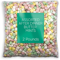 Assorted After Dinner Mints Candy Bulk - 2 Pounds Approx 250 Pillow Cube Candy Pastel Mints Soft Candy Pack - After Dinner Mints Pastel - Birthday Bag Candy Pack Mint Assorted Soft Mints Butter Mints Candy Soft Butter Taste - Smooth And Melty Candy