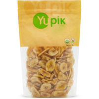 Yupik Organic Sweetened Dried Banana Chips, 14.1 Oz, Gluten-Free, Kosher, Non-Gmo, Vegan, Sliced Dried Fruits, Lightly Sweetened, Crunchy Snacks, Ideal For Baking & Topping