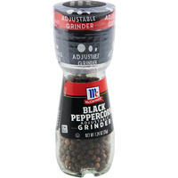 Mccormick Black Peppercorn Grinder, 1.24 Oz (Pack Of 6) - One 6 Pack Of 1.24 Ounce Glass Bottles Of Black Peppercorn Grinders, Best For Tabletop Use