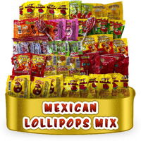 Mexican Candy Lollipops - Dulce Mexicanos Surtidos - Variety Pack Of Sweet, Sour, Salty & Spicy - Mexican Candies Snacks (60 Count)