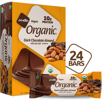 Nugo Organic Dark Chocolate Almond, 10G Vegan Protein, Gluten Free, 24 Count