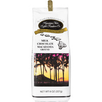 Hawaiian Isles Coffee Milk Chocolate Macadamia Flavored, Light Roast Ground Coffee, Roasted With Aloha - 8 Ounce Bag