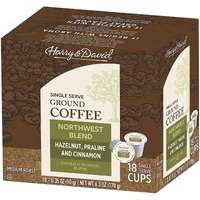 Harry & David Coffee In Single Serve Cups Compatible With Keurig K-Cup Brewers 18 Count (Northwest Blend)
