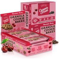 Cooper Street - Chewy Granola Bakes, Chocolate Cherry Oatmeal Cookies, Granola Bars Alternative, Guilt-Free Snack/Breakfast Cookies, No Nuts, Dairy, Soy & Artificial Ingredients, 12Ct Economy 2 Packs