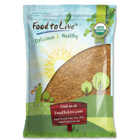 Food To Live Organic Golden Flax Seeds, 8 Pounds - Whole Raw, Non-Gmo, Kosher, Vegan, Bulk. Rich In Omega-3 Fatty Acids, Protein, Dietary Fiber. Great For Smoothies, Salads, Granola, & Baked Goods.