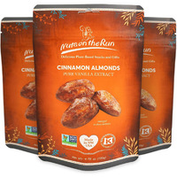 Cinnamon Almonds - Vegan, Kosher, Gluten-Free, Gmo-Free - 4.75Oz (Pack Of 3 Bags), Satisfaction Guarantee, Vegan