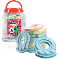 110 Individually Wrapped Candy Rings, Bulk Candy Ring Tub Great For Halloween Treat Bags, Christmas Stocking Filler, Ring Candy In 6 Colors, Fun Kids Candy For Goodie Bags And Party Favors, Retro Candy By 4Yoreelves