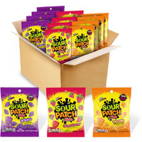 Sour Patch Kids Fruit Flavors Soft & Chewy Candy Variety Pack, Peach, Grape, Strawberry, 12 Bags