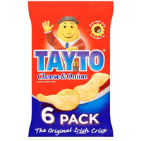 Tayto Cheese & Onion Chips 25G X 6 Pack By Tayto