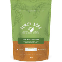 100% Kona Coffee - Whole Bean, Medium Roast, Single Estate Gourmet Coffee, 8 Ounces, Farm Fresh Roasted From Domain Kona Coffee
