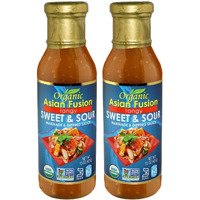 Organic Asian Fusion Tangy Sweet & Sour Marinade & Dipping Sauce - Usda Organic, Non Gmo Project Verified, Gluten Free, Kosher Parve, Made In Usa, 15 Oz. (2 Pack)
