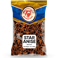 Taj Star Anise Seeds (Whole Pods), Whole Chinese Star Anise, Badian Khatai, 14Oz (400G)