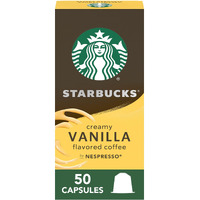 Starbucks By Nespresso Original Line Vanilla Flavored Coffee, 50-Count Espresso Pods