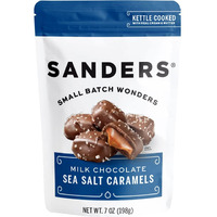 Sanders Fine Chocolate Milk Chocolate Sea Salt Caramel Pouch - 7 Ounce