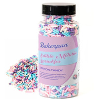 Bakerpan Edible Pastel Colors Sprinkles For Cupcakes, Pastel Jimmies Sprinkles Edible For Cake Decorating - 4.3 Ounces (Made In Usa)