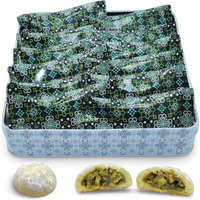 Al Bohsali Maamoul Pistachio Filled Shortbread Cookies 12 Individual Pouches
