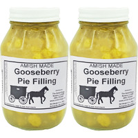 Amish Pie Filling - Two 32 Oz Jars (Gooseberry)