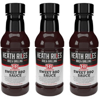 Heath Riles Bbq Sauces, Sweet Bbq Sauce, Pit Master Barbecue Sauce For Meat, Marinades, Dressings, 3 Bottles,16 Oz.