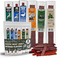 Buffalo Bob's Wild Game Exotic Snacks (6 Pack), Beef Jerky Sampler Gift Pack For Men, Jerky Variety Gift Set, Jerky Snack Box, Meat Gifts For Men, Bison Jerky For Humans, Jerky Packs, Keto Gifts