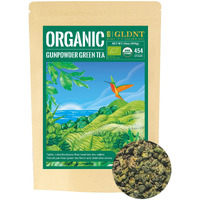 Gldnt Organic Gunpowder Green Tea, Premium Organic Loose Leaf Green Tea, Robust & Smooth Taste, 16Oz