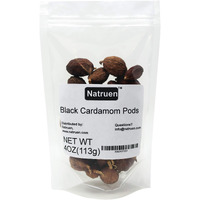 Natruen Black Cardamom Pods Whole (Tsao Ko) 4 Ounces, Approx 35 Pods, Cao Guo, All Natural Non-Gmo Spice