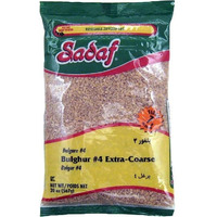 Sadaf Bulghur #4 Extra Coarse - Coarse Bulgur Wheat For Cooking And Food Seasoning - Wheat Grain - Middle Eastern Cuisine - Kosher - 20 Oz Resealable Bag