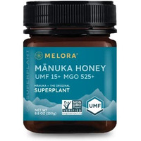 Melora Raw Manuka Honey From New Zealand | Umf 15+ | Mgo 525+ | 8.8 Oz Jar | Safe For Skin Care | Edible & Healthy Sugar Alternative | Traceable From Hive To Hand Manuka Honey