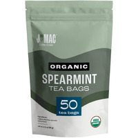 J Mac Botanicals Organic Spearmint Tea (50 Teabags), Usda Certified