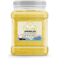 Unpretentious Yellow Sprinkles, 1.5 Lb, Bright & Colorful Jimmies, Decorative & Fun Topping For Baking