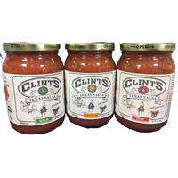 Clint's Texas Salsa Sampler 16Oz Jar (Pack Of 3 Different Flavors)