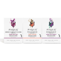 Pique Tea Organic Fruit & Floral Tea Crystals Sampler - Beauty, Rejuvenate, Calm - 42 Single Serve Sticks (Pack Of 3)