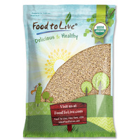 Food To Live Organic Pearl Barley, 12 Pounds - Non-Gmo, Polished Unhulled Barley, Kosher, Vegan, Bulk. Cooks Faster Than Hulled Barley. Rich In Fiber, Selenium. Great For Hot Cereal, Salads, Stews