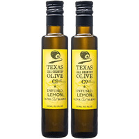 Texas Hill Country Olive Co Lemon Infused Olive Oil - Cold Pressed Gourmet Evoo Olive Oil - Great For Dressing Dipping Marinade - No Artificial Flavors Or Added Sugar - Made In Texas (8.5 Oz, 2 Pack)