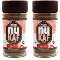 Nukaf By Gourmanity Instant Chicory Coffee Alternative With Cocoa, Brews Like Regular Coffee, Chicory Root Powder Great For Your Daily Drink, Rich In Prebiotics, Kosher, 4.4Oz Jar (Pack Of 2)