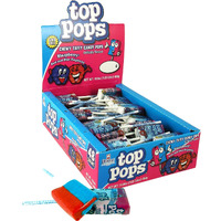 Top Pops Chewy Taffy Pops, Blazpberry, 16.9 Ounce