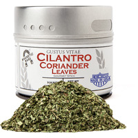 Cilantro/Coriander Leaves - Non Gmo- Packed In Magnetic Tins | Sustainable - Grown In Usa - All Natural - Not Irradiated - Crafted By Gustus Vitae | 0.3 Oz Net Weight