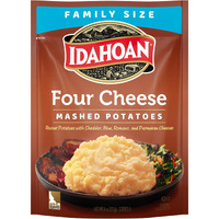 Idahoan Four Cheese Mashed Potatoes Family Size, 8 Oz Pouch (Pack Of 8)