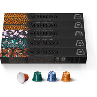 Nespresso Capsules Original Line, Morning Lungo Blends Variety Pack, Mild To Medium To Dark Roast Coffee, 50-Count Coffee Pods